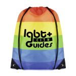 Pride rainbow drawstring bag